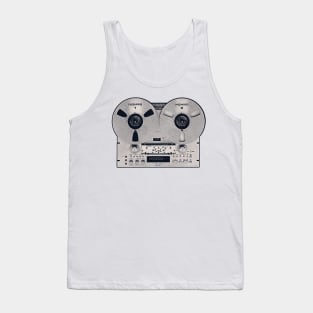 Vintage Aesthetic Reel To Reel Tape Recorder Tank Top